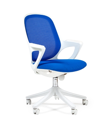 Кресло для персонала chairman 820 white голубой акрил
