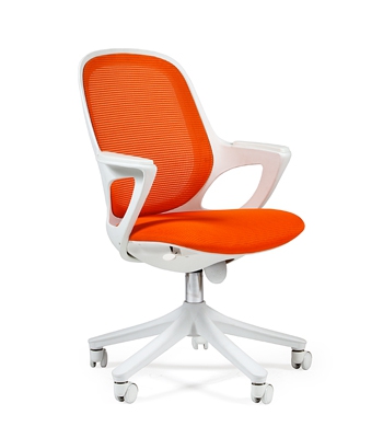 Кресло для персонала chairman 820 white оранжевый акрил