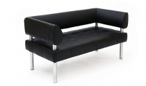 Диван двухместный Бизнес-мебель Д2 black