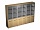 Reventon шкаф для документов со стеклянными дверьми (стенка из 3 шкафов)