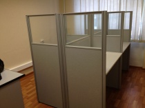 Matrix Комплект мебели для  call центра на 4 рабочих места со стеклом