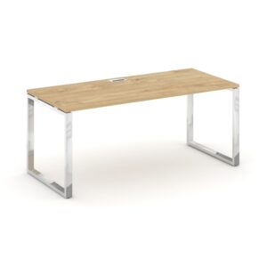 Style Project Direct Lux Стол письменный M-SN-6O.SR-013.M Тиквуд Светлый/Нержавеющая Сталь/Хром 1380
