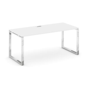 Style Project Direct Lux Стол письменный M-SN-6O.SR-014.M Белый/Нержавеющая Сталь/Хром 1580*700*750
