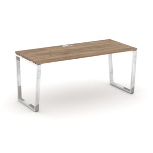 Style Project Direct Lux Стол письменный M-SN-6T2.SR-013.M Дуб Табак/Нержавеющая Сталь/Хром 1380*700