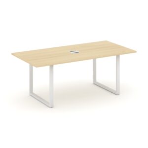 Style Project Direct Стол переговорный SN-6O.SPRG-198 Акация Лорка/Металл Белый/Заглушка Металл Белы