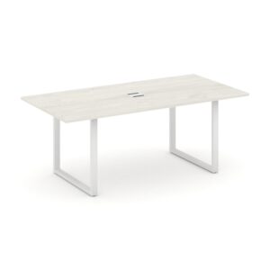 Style Project Direct Стол переговорный SN-6O.SPRG-198 Дуб Наварра/Металл Белый/Заглушка Металл Белый