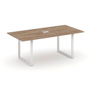 Style Project Direct Стол переговорный SN-6O.SPRG-198 Дуб Табак/Металл Белый/Заглушка Металл Белый 1