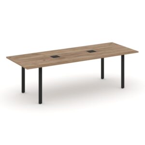 Style Project Direct Стол переговорный SN-6P.SPRG-258 Дуб Табак/Металл Черный/Заглушка Металл Черный