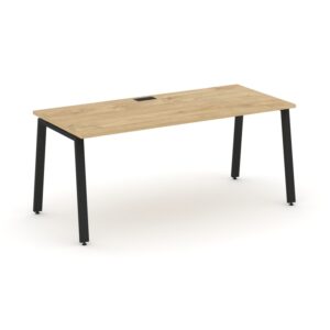 Style Project Direct Стол письменный SN-6A.SR-025.M Тиквуд Светлый/Металл Черный/Заглушка Металл Чер