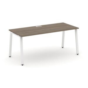 Style Project Direct Стол письменный SN-6A.SR-025.M Вяз Благородный/Металл Белый/Заглушка Металл Бел