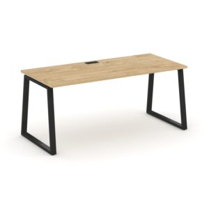 Style Project Direct Стол письменный SN-6T1.SR-016.M Тиквуд Светлый/Металл Черный/Заглушка Металл Че
