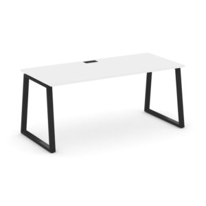 Style Project Direct Стол письменный SN-6T1.SR-024.M Белый/Металл Черный/Заглушка Металл Черный 1580